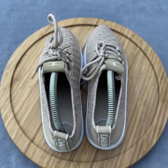 Danskin Honor Lace Up Sneakers Knit Stretch Walking Shoes Womens Size 7 Tan - Picture 6 of 10